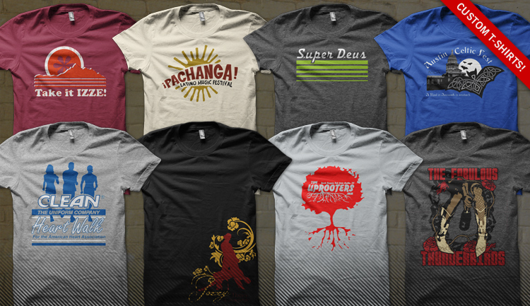 Custom Designed and Printed T-shirts